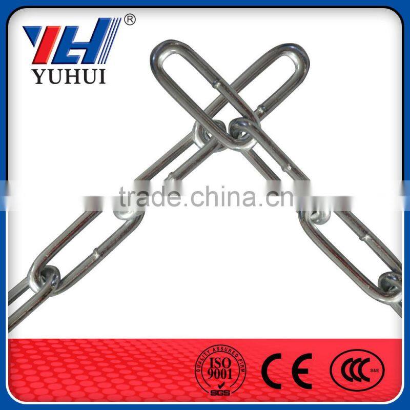 carbon steel electro galvanized long link chain ,galvanized link chain,small link chain