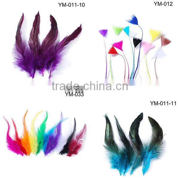Black saddle Badger rooster feathers