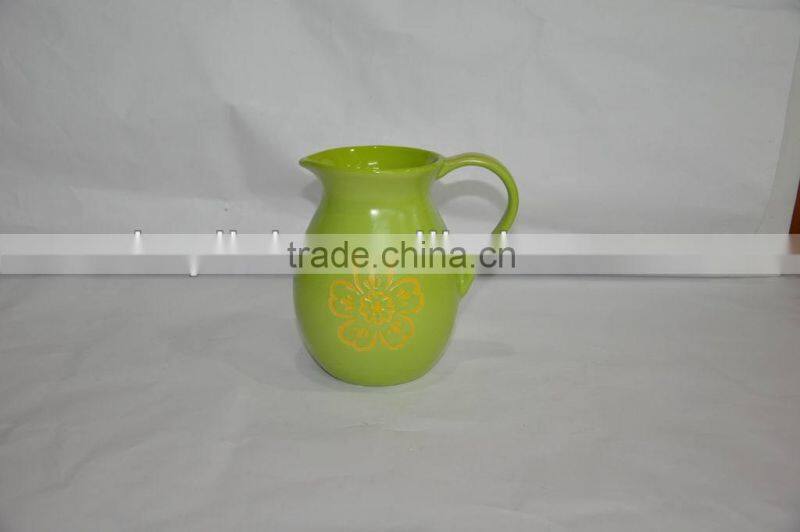 beautiful ceramic pot with handle