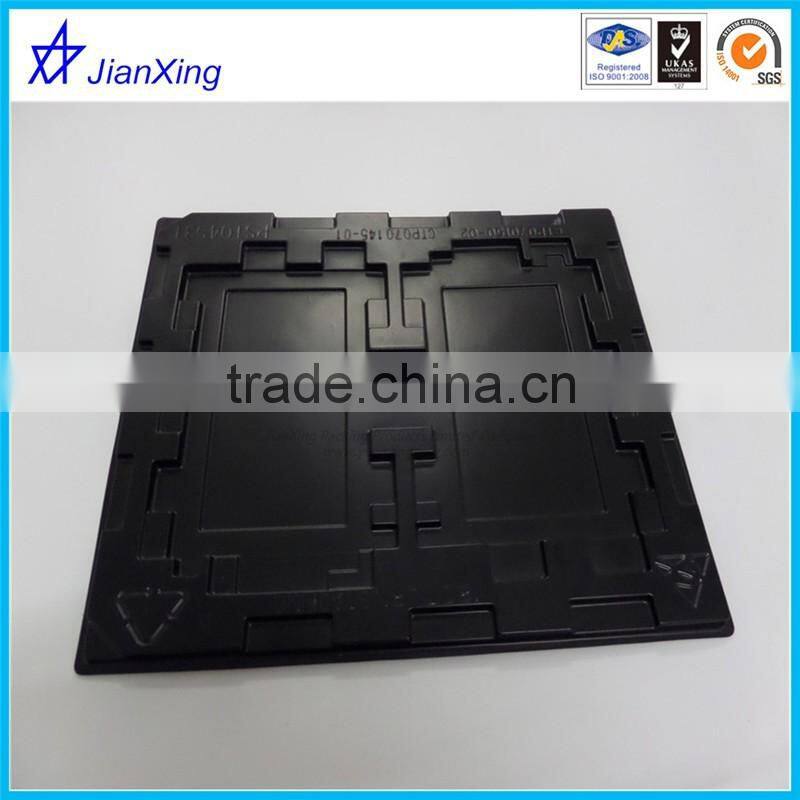 black integrated circuit tray or tray for hybrid integrated circuit