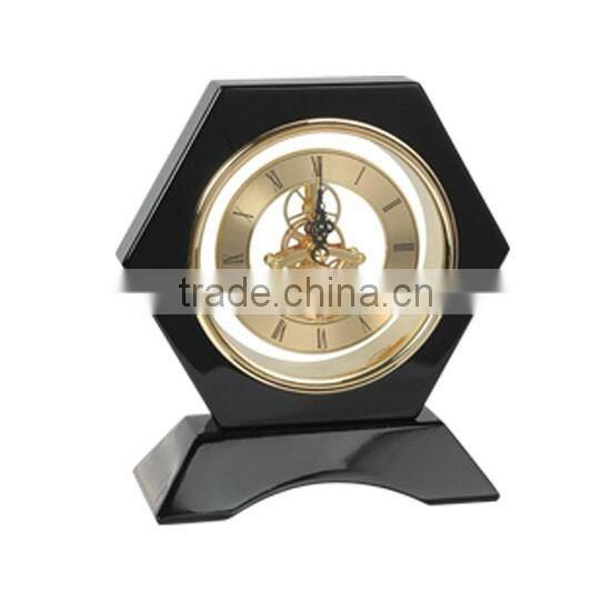 Fashion Design Wooden Clock With Base For Office Table Clock
