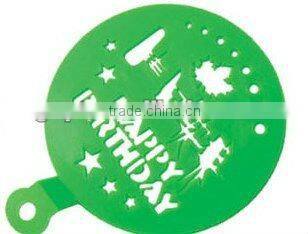 Plastic cake decoration designs cake stencil
