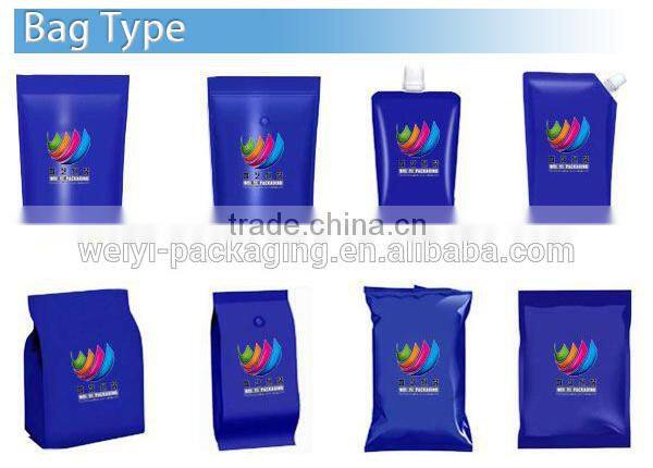 Clear metailized flat bottom underwear zipper pouch bag