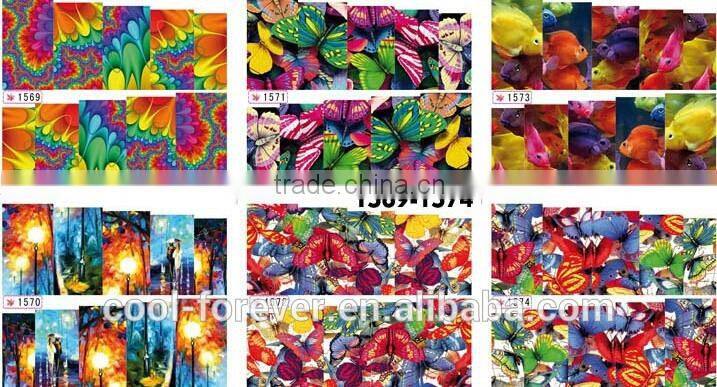 NEW 6 sheet/set beautiful Nail Art sticker transfer water decal 1569#1574