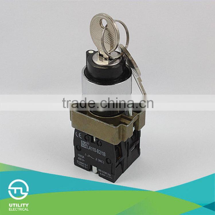 Turn-button Switch with Key 12V to 380V