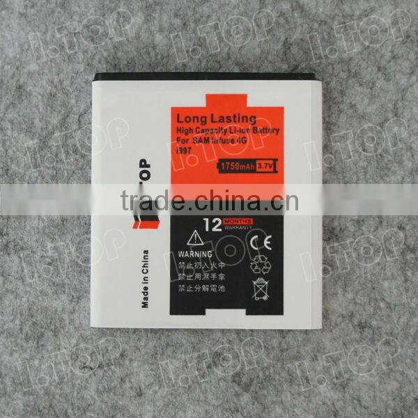 Best Quality gb t18287-2000 High Capacity 1750mAh mobile phone battery for Samsung i997 , China Factory Price