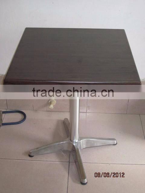 restaurant furniture simple square dining coffee table aluminum leg table YT45