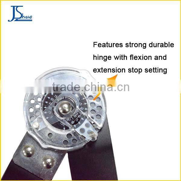 Flexion and extension sheet metal orthopedic knee braces