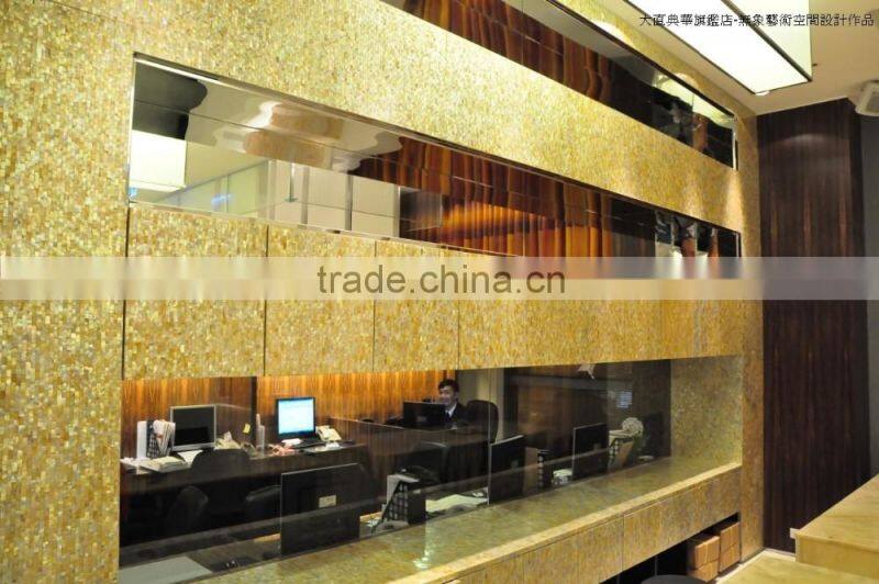 Gold mop & Chinese river seamless shell tile