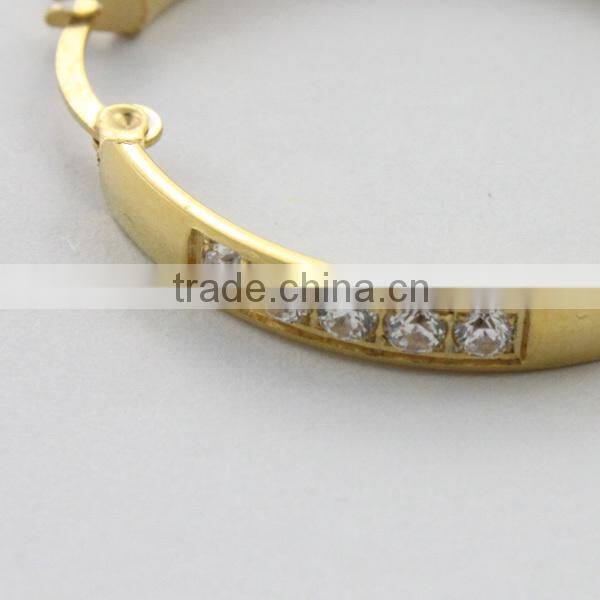 alibaba website, 2014 new product wholesale fashion jewelry, gold plated stainless steel hoop earring for women
