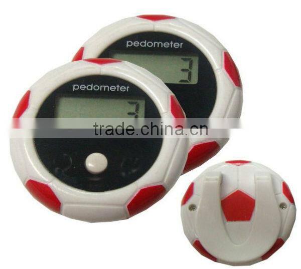 Football Shape One Button Pedometer Step counter Pedometer with Clip