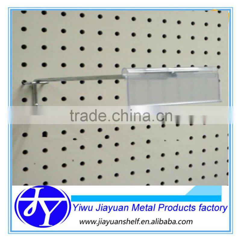 Metal single line hooks for pegboard panel