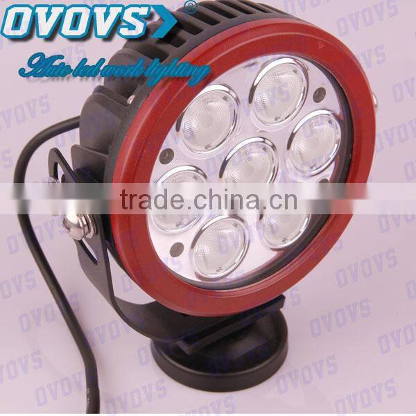 New products! 70w led flood light red round 6inch car led light For 4X4 off road accessories