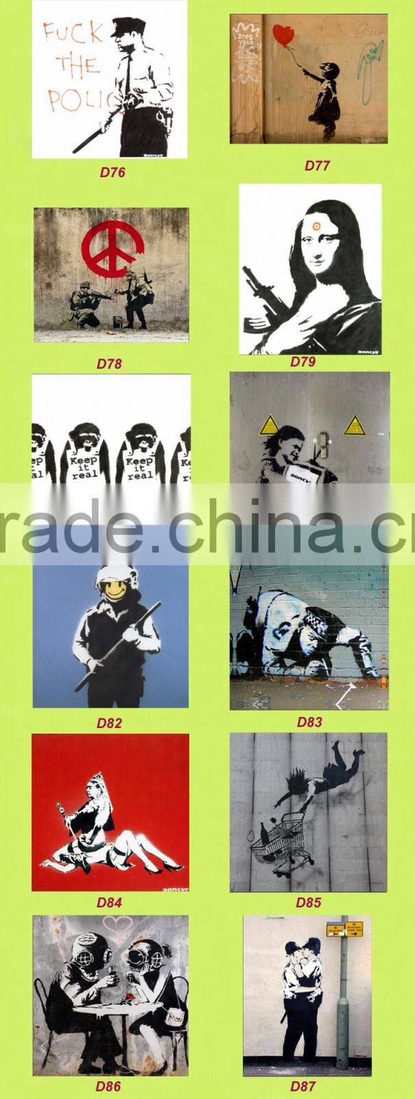 import wall sticker of Tree and Banksy Art