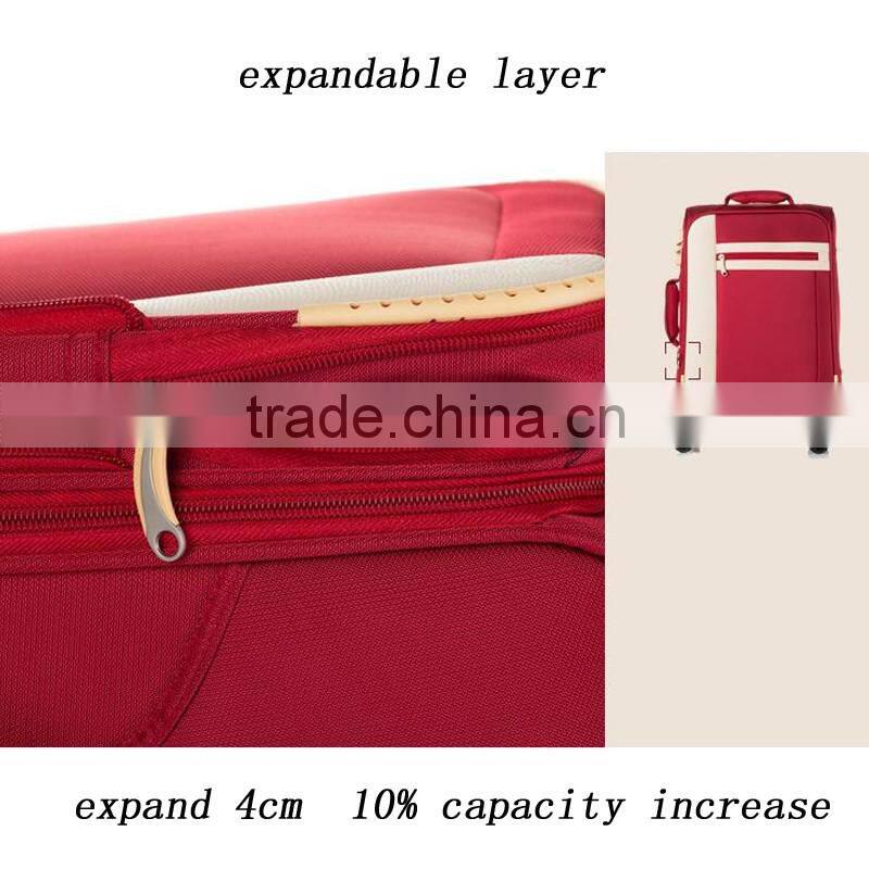 Durable Nylon Fabric Cheap Expandable Superlight Travel Luggage Trolley