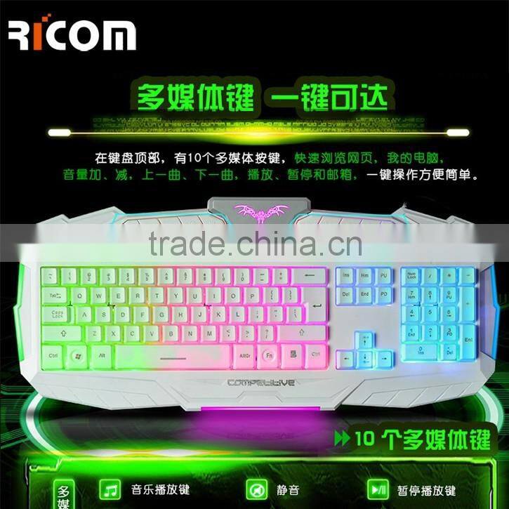 Hot sale Backlit Mechanical Gaming Keyboard Wired Keyboard With Usb Interface--LK612--Shenzhen Ricom