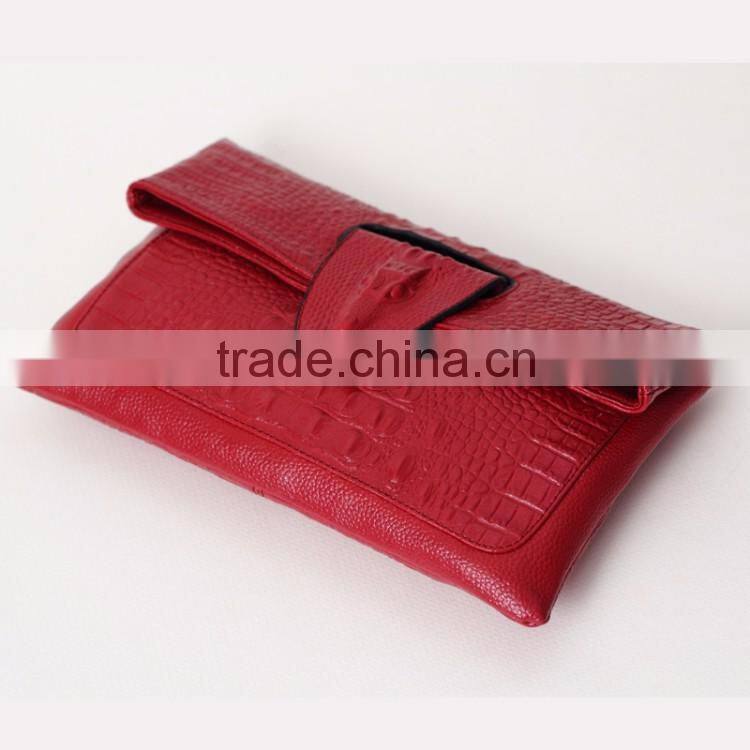 Clutch bag crocodile leather hand carrying bag ladies long shoulder bag
