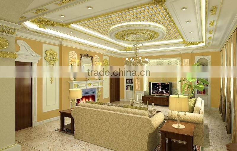 Easy to install high quality low price pu plain mouldings materials for high-level building interior decoration