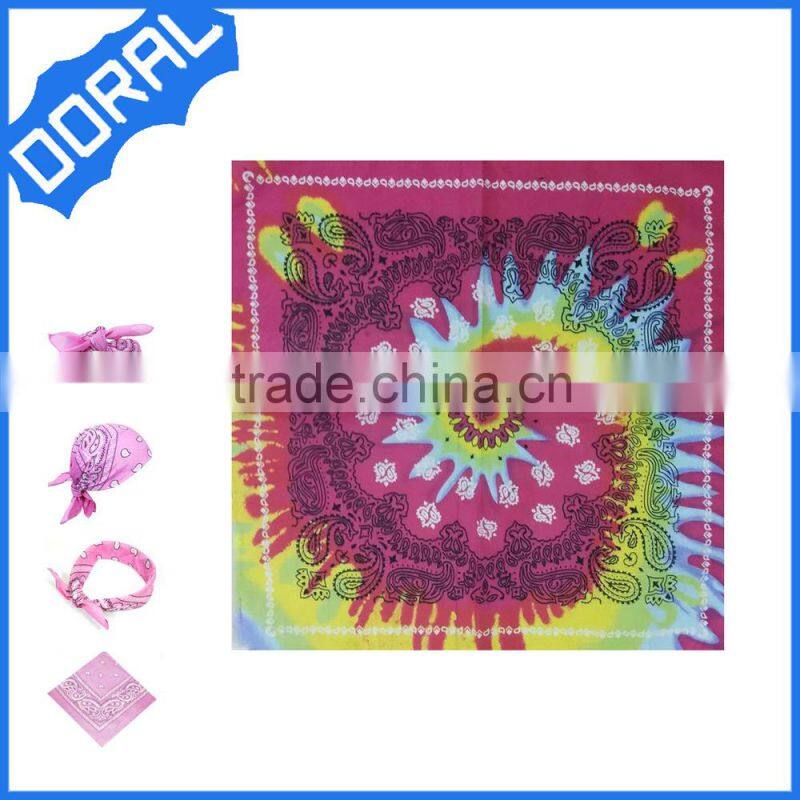 factory selling cheap printed cotton black bandana