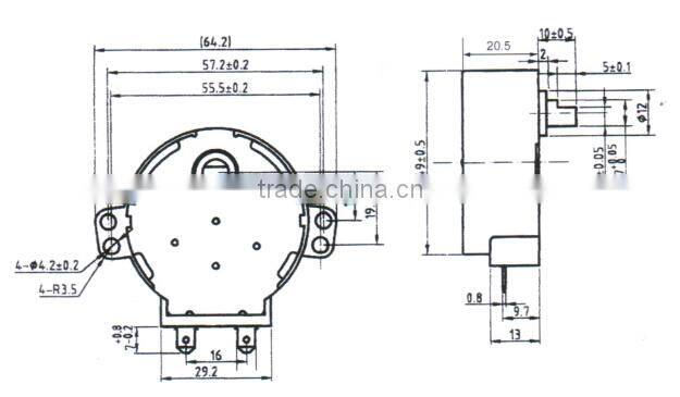 50TYZ420- D9 ac 12v electric synchronous motor for mini printers