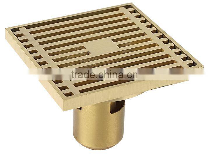 High Quality Square Design Floor Drain Brass Deep Water Seal Anti-odor