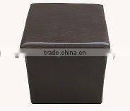 Strong! Brown Corduroy foldable Storage Ottoman with bags