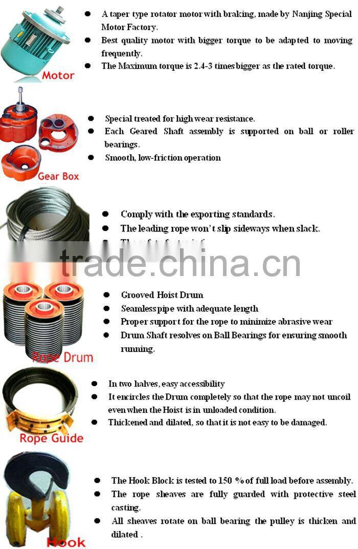 10ton mini wire hoist crane, hoist electric lift