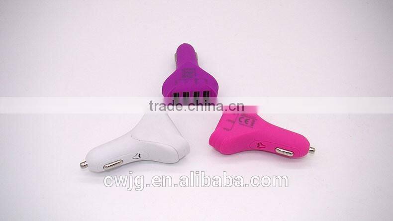 2016 New Design four 4 multi usb port power bank car charger