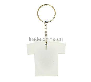 sublimation T-shirt Shape Keychain,printable polymer keychain,customed keychain gift