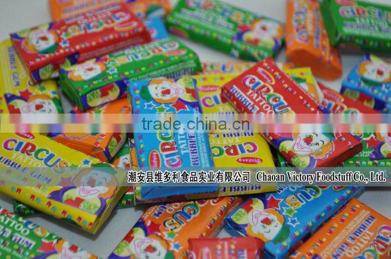 Tattoo bubble gum in kolala jar(fruit bubble gum)