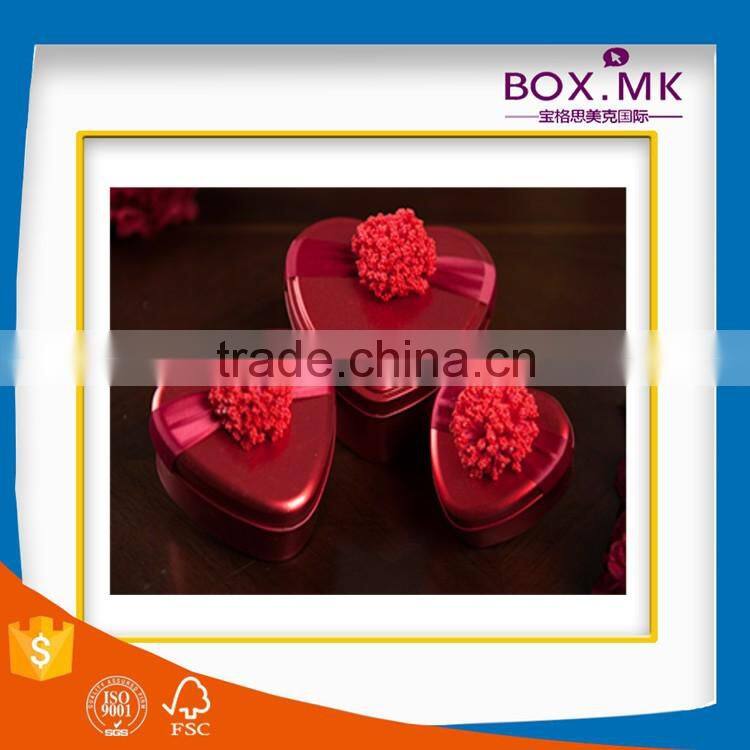 2016 Custom Fashion Design High Quality Newest Blue Tin Gift Box For Wedding