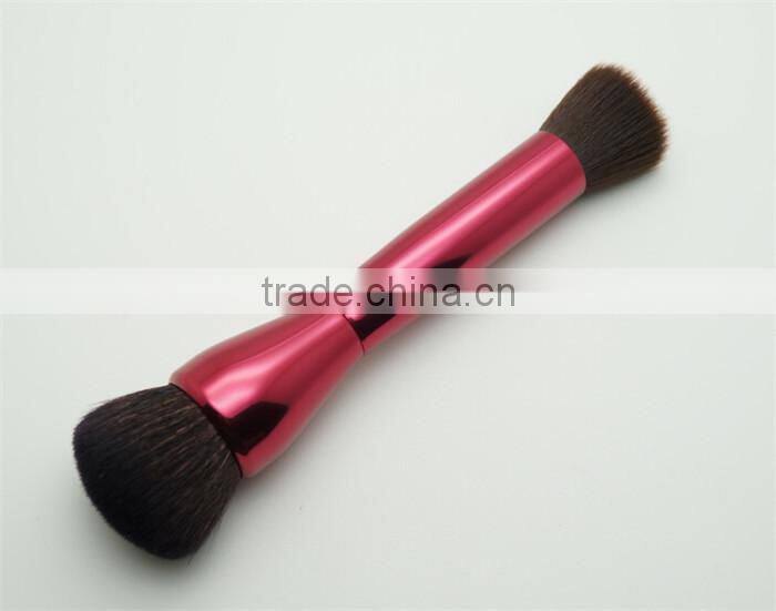 Flat Top Cosmetic Blush Brush Dual Ended Loose Powder Brushes Makeup