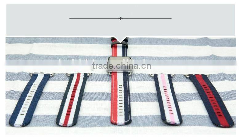 Luxury Woven Nylon Watch Band For Apple Watch Loop For iwatch Smart Watch 38mm 42mm