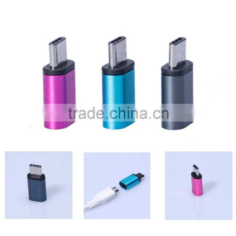 Ultra Small Aluminum Alloy USB 3.1 USB C Male to Female Micro USB Adapter/Connector for Macbook/Nokia N1 and Type C Device