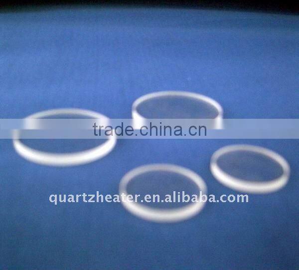 clear glass disc, clear round quartz glass disc, clear fused quartz glass plate, transparent quartz plate