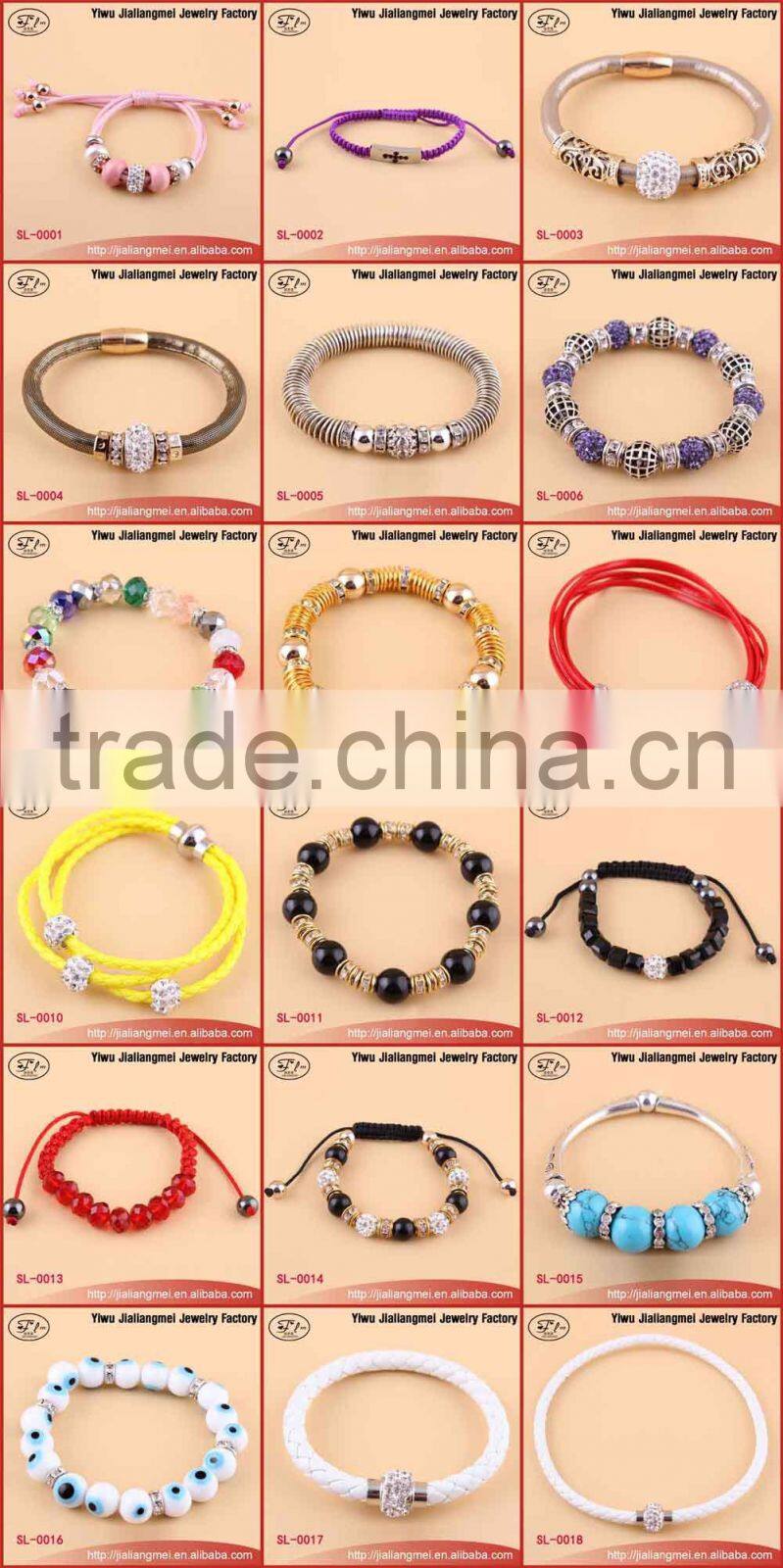 Wholesale New Fashion Charm Rhinestone Crystal Faux Pearl Bracelet