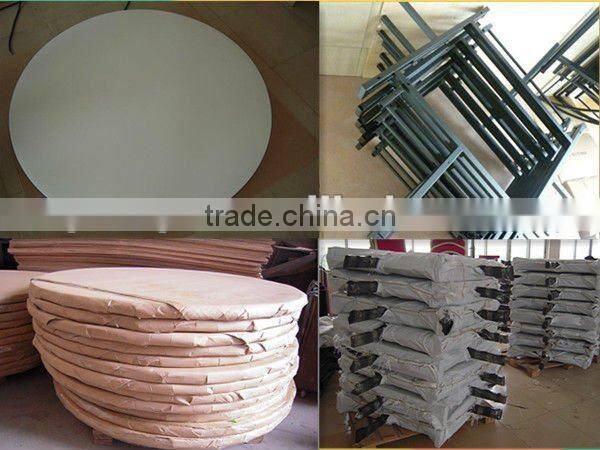 Wood top banquet table foldable round restaurant tables from china supplier