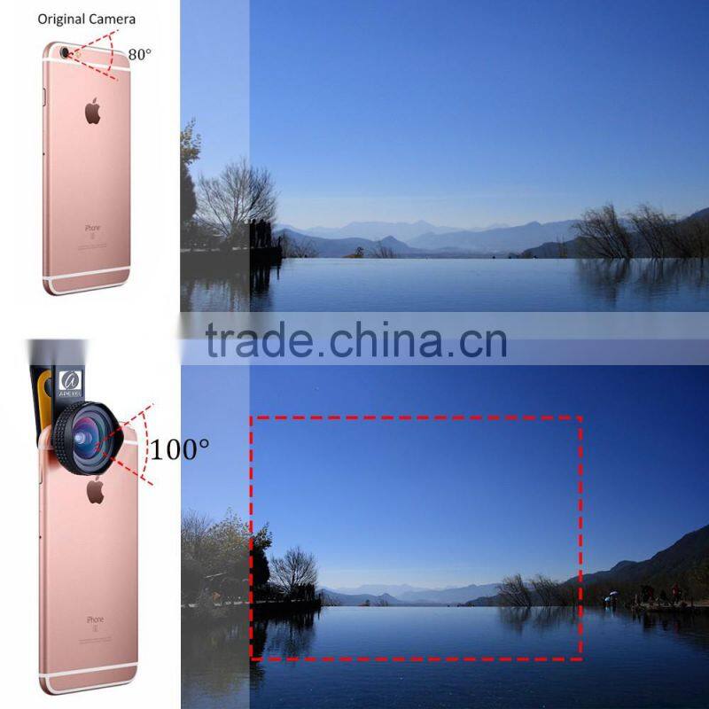 For iPhone 6 active lens NO distortion 18mm clip ultra wide angle lens for iPhone 6 6s /6 6s Plus
