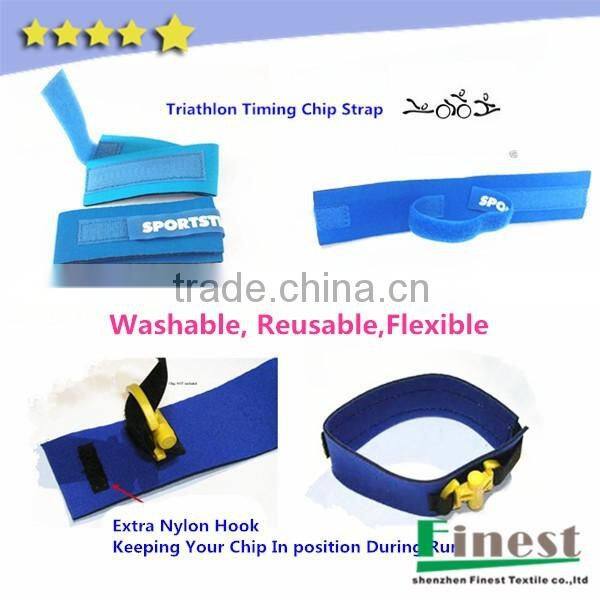 Marathon Race ankle Tri Strap Chip Bracelets Neoprene