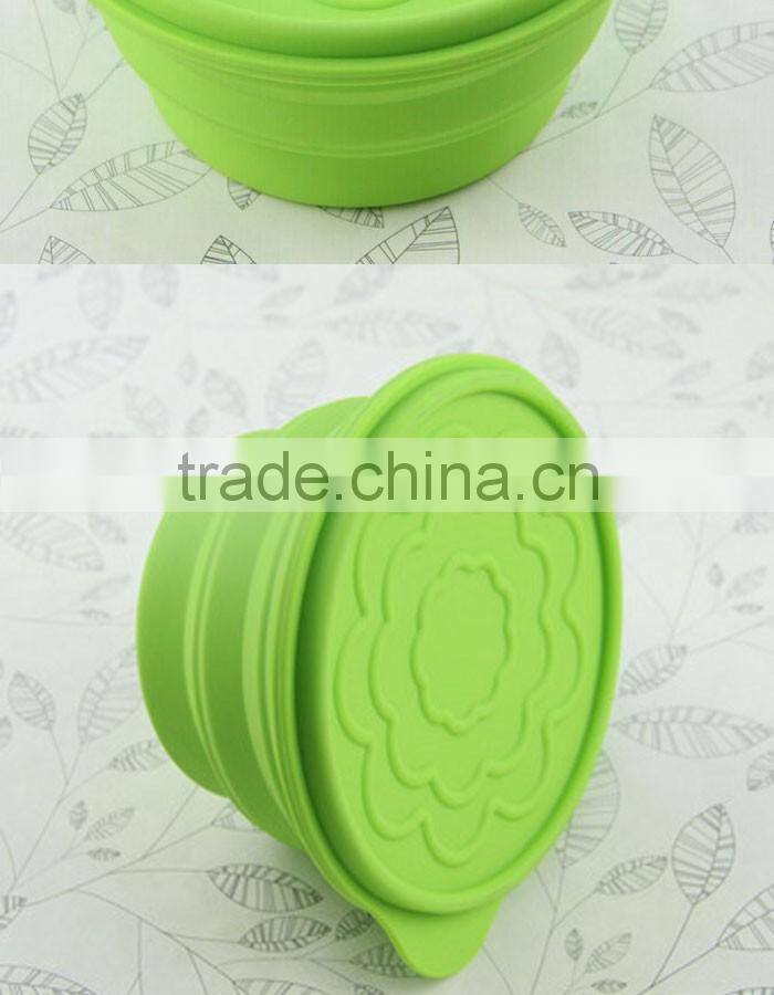 For Pinic Outdoor Travel Foldable Silicone Water Bottle