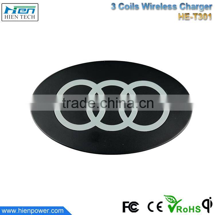 High quality 3 coil qi wireless induction battery charger for lenovo from China