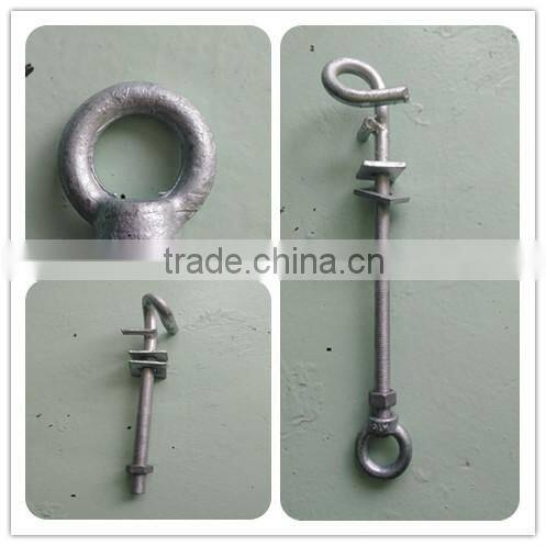 Bolt with O type extension nut for electric transmission line fittings