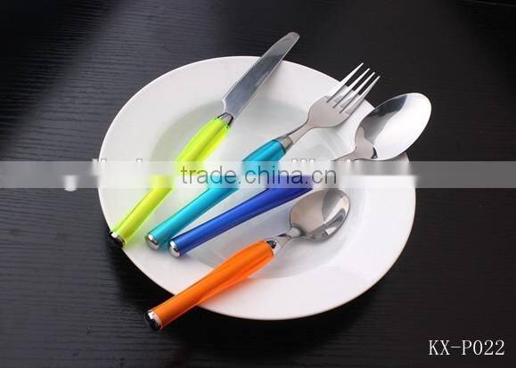 Colorful Plastic Handle Stainless Steel Cutlery - KX-P022