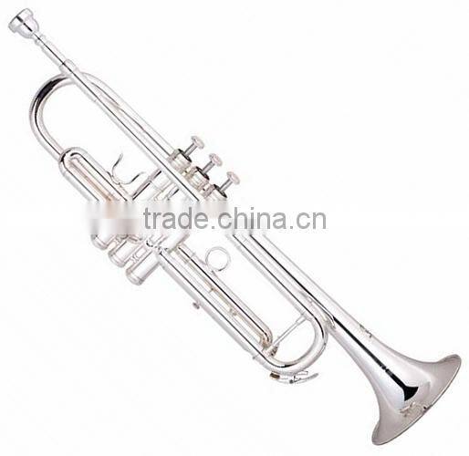 silver plated trumpet cheap price brass body material