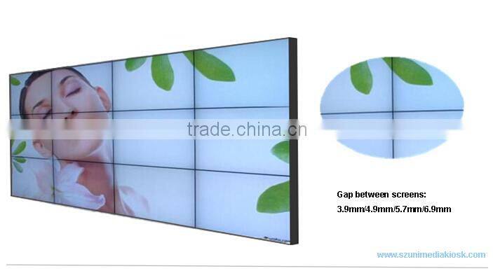 46 inch narrow bezel samsung 3x3 LCD video wall advertising equipment