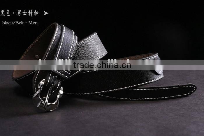 Men's leather belt men genuine leather belt alloy pin buckle man belt