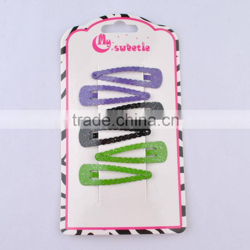 Christmas gift Fashion Metal Glitter Hair Clips Channel