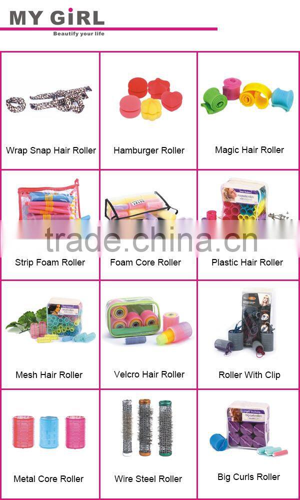 MY GIRL top quality magnetic sponge velcro hair rollers,heated hair rollers