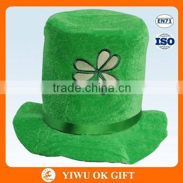 Factory sale cheap shamrock st patrick green top hat