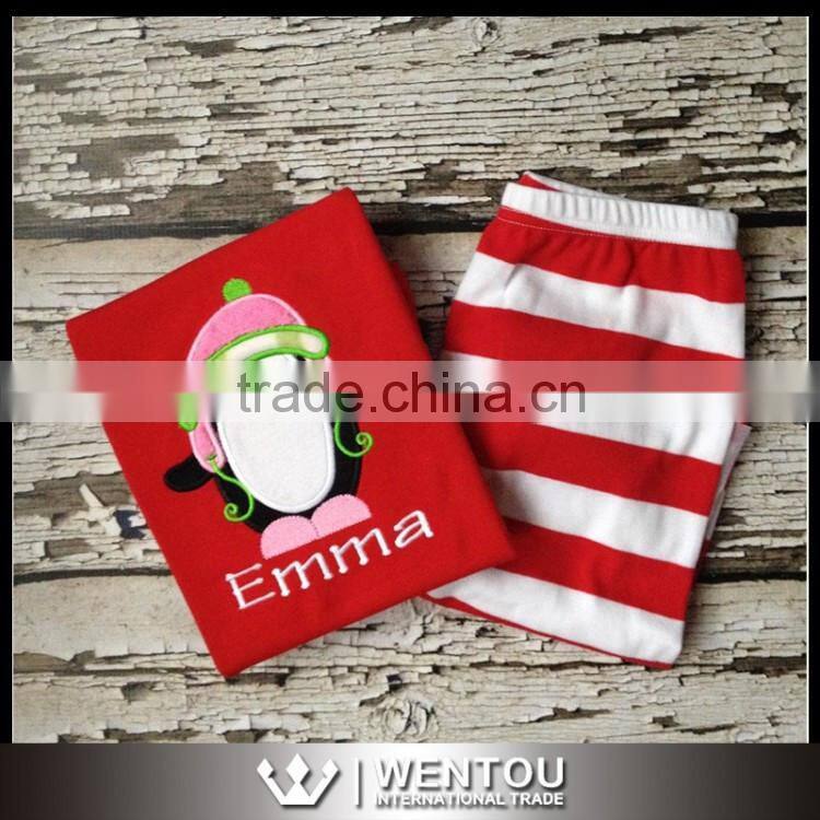 Red Striped Personalized Monogram Christmas Pajamas